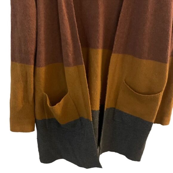 MADEWELL Kent Striped Cardigan Sweater in Coziest Yarn Multicolor Size XS - Picture 5 of 7